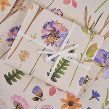 Pressed Flowers Luxury Gift Wrapping Paper, 4 of 4