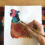 Inky Pheasant Canvas Gallery Print, thumbnail 3 of 6