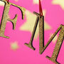 Gold Glitter Wooden Letter Hanging Christmas Decoration, thumbnail 2 of 2