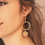Coin Hoop Earrings, thumbnail 2 of 4