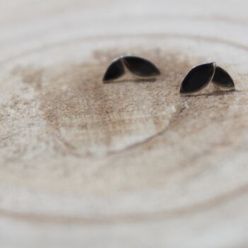 Duo Leaf Studs In Sterling Silver, 4 of 6