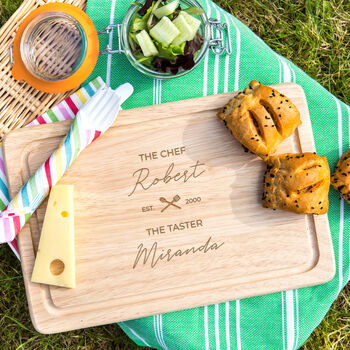 Personalised Head Chef / Sous Chef Board For Couples, 5 of 7