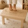 Personalised Moon And Stars Wooden Childs Stool, thumbnail 1 of 5