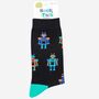 Men's Retro Robot Bamboo Socks, thumbnail 4 of 4