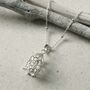 Sterling Silver Birdcage Pendant Necklace, thumbnail 4 of 5