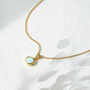 October Birthstone Opal Gold Plated Charm Necklace, thumbnail 1 of 12