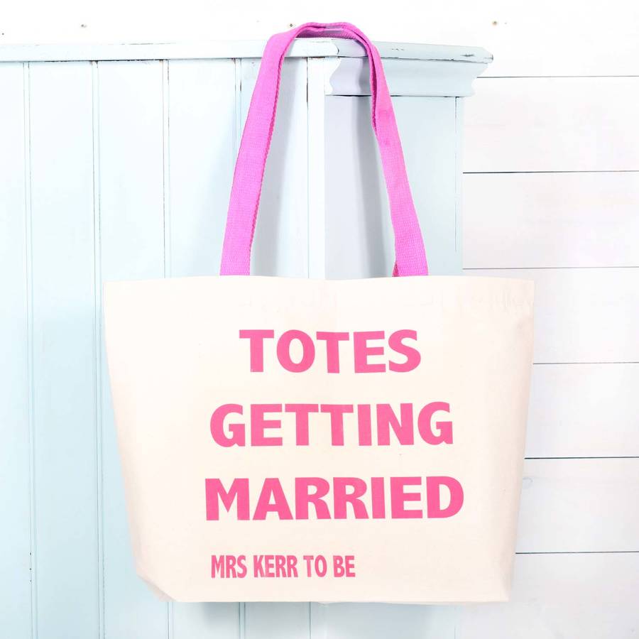 Personalised Totes Getting Married Shopper Bag By Red Berry Apple ...