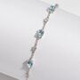 Blue Topaz Bracelet In Sterling Silver And Gold, thumbnail 3 of 12