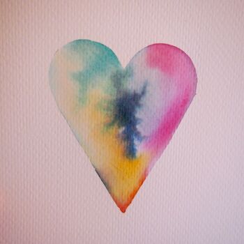 Handmade Pastel Heart Engagement/ Valentine/ Love Card, 7 of 8