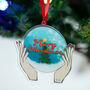 Novelty Snow Globe 'Merry Christmas' Tree Decoration, thumbnail 1 of 2