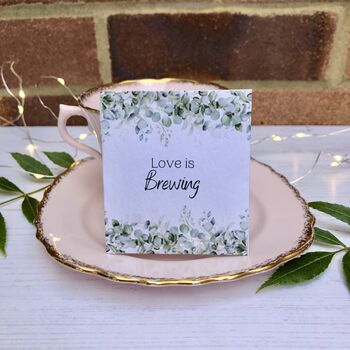 Love Is Brewing Personalised Wedding Favour Tea Bag, 2 of 2