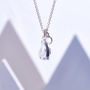 Penguin And Pebble Personalised Silver Necklace, thumbnail 5 of 9