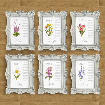 Wildflower Table Plan Cards, 4 of 9