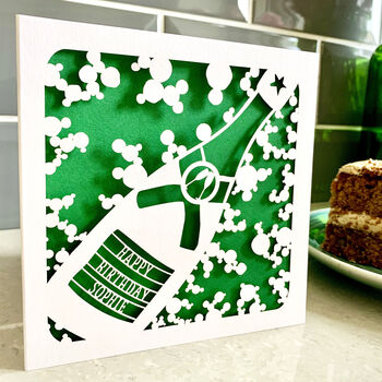 Personalised Champagne Birthday Card, 2 of 4