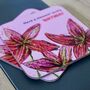 Pink Lily Pink Birthday Coaster, thumbnail 2 of 4