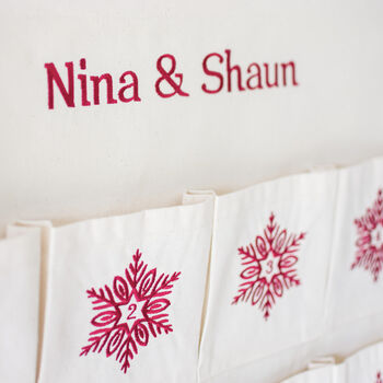 Personalised Embroidered Fabric Advent Calendar, 4 of 10