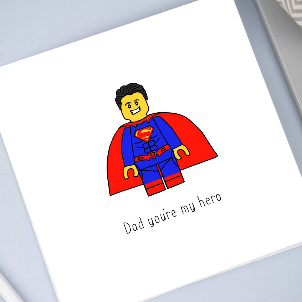 Superman Minifigure Card For Dad, 1 of 4