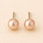 Sterling Silver Pink Freshwater Pearl Stud Earrings, thumbnail 3 of 8