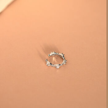 Sterling Silver Cubic Zirconia Ear Cuff, 3 of 6