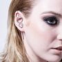 Sterling Silver Double Circle Topaz Gemstone Ear Cuffs, thumbnail 4 of 6