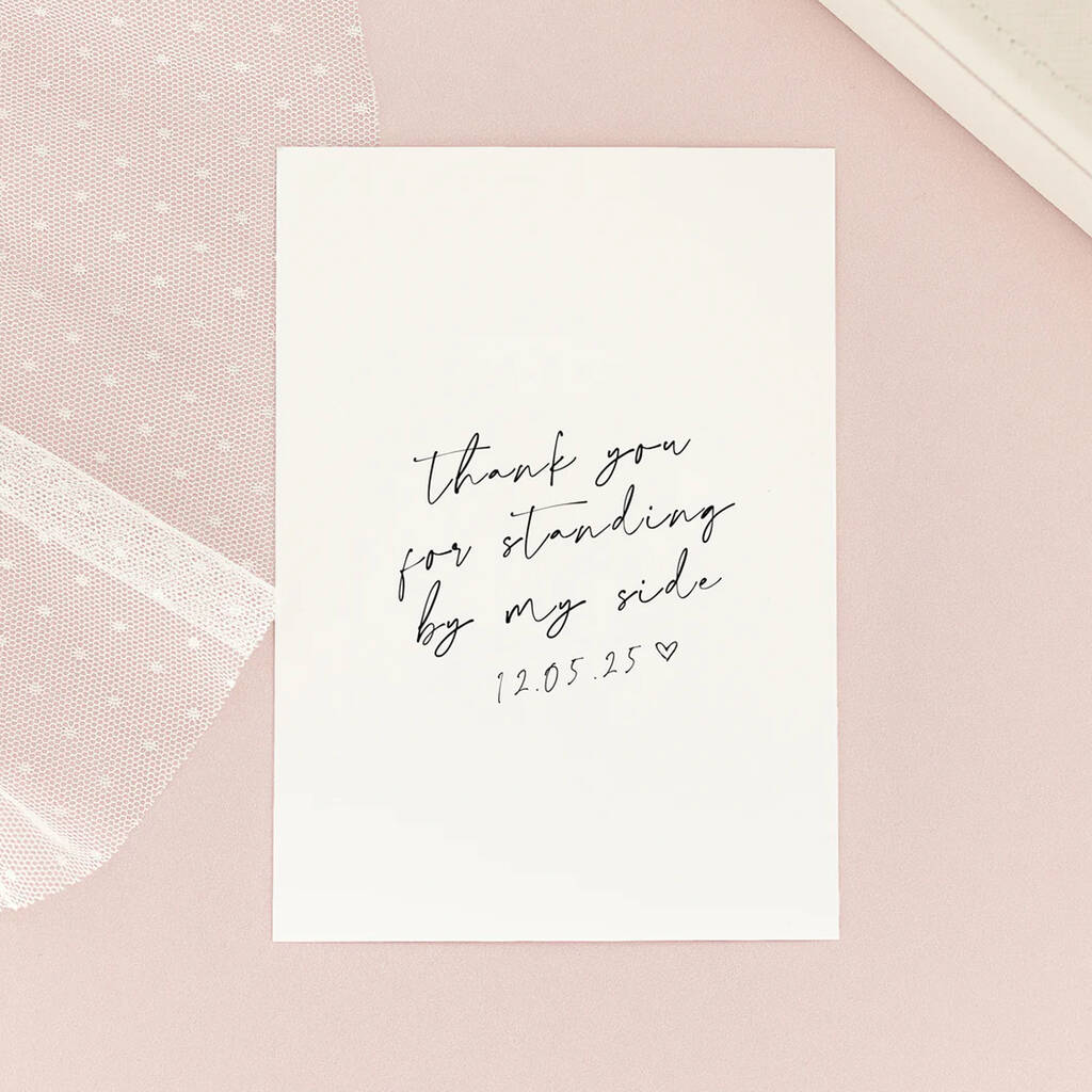 Personalised Date Wedding Thank You Cards