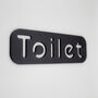 Black Self Adhesive Bathroom Toilet Door Sign Word, thumbnail 1 of 5