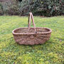 Set Of Two Large Willow Wicker Garden Trug Baskets, thumbnail 6 of 8