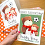Personalised Bear Football Father's Day Card, thumbnail 1 of 7