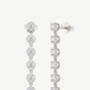 Moissanite Gold Or Silver Drop Tennis Earrings, thumbnail 7 of 9