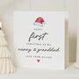 Personalised Nanny And Granddad First Christmas Card, thumbnail 1 of 7