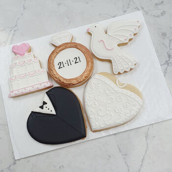 Personalised Wedding Iced Biscuit Set, 2 of 2