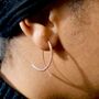 Gold Plated Silver White Topaz Wishbone Earrings, thumbnail 2 of 6