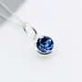 Personalised Sterling Silver September Sapphire Birthstone Necklace, thumbnail 1 of 10