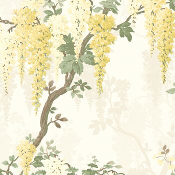 Wisteria In Lemon Yellow Wallpaper, 3 of 3