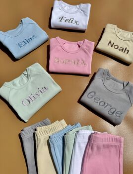 Summer Personalised Child Ribbed Sets | Embroidered Set, 4 of 10