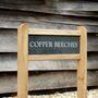 Engraved Slate Sign With Oak Posts, thumbnail 1 of 8