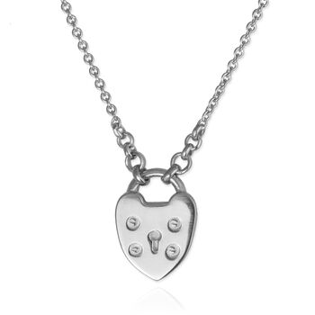 Personalised Padlock Heart Necklace, 5 of 11