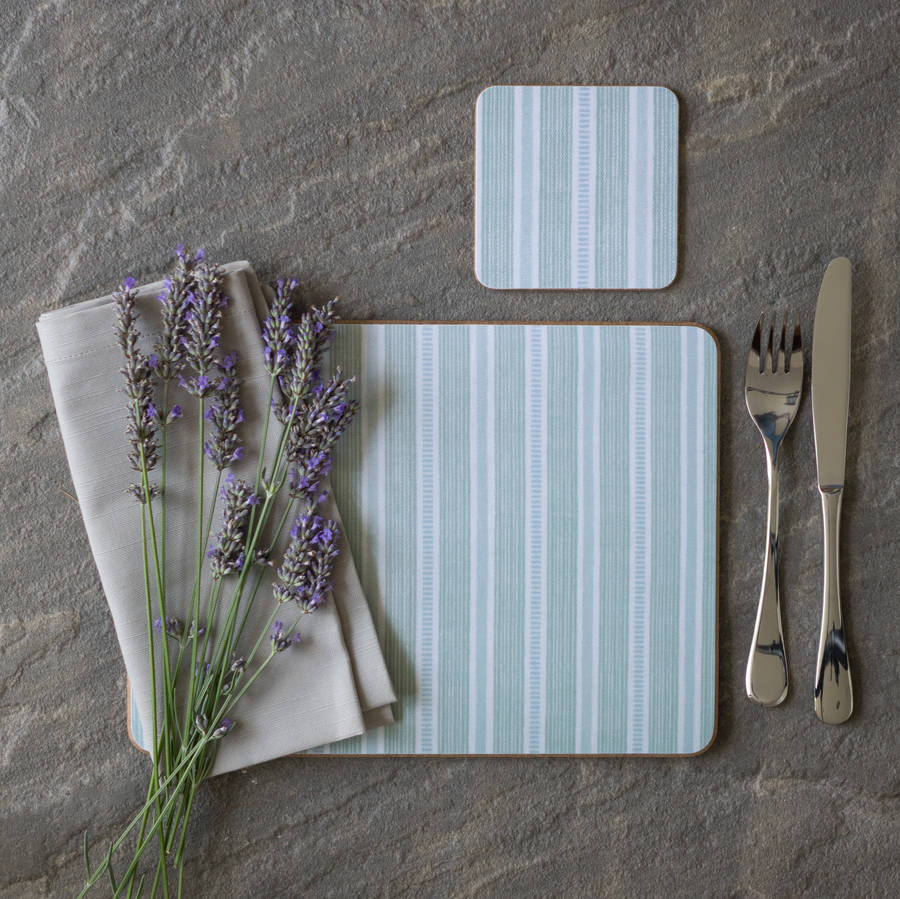 ledbury blue grey set of four placemats by cottage in the hills