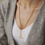 Chunky Belcher Chain T Bar Lariat Necklace, thumbnail 1 of 9