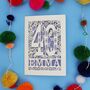 Personalised 40th Birthday Card Papercut Woodland Design, thumbnail 6 of 12