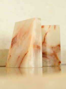 Luxury Onyx Marble Wedge Bookends, 6 of 7