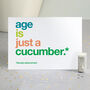 Funny Autocorrect 'Just A Cucumber' Birthday Card, thumbnail 1 of 3
