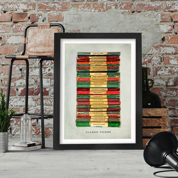 Classic Tigers Leicester Tigers Rugby Poster Print, 4 of 4