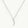 Gold Or Silver Women’s Dainty Crescent Moon Necklace, Celestial Jewellery Gift For Her, thumbnail 5 of 5