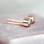 Grey Diamond Stud Earrings In Rose Gold, thumbnail 4 of 10