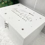 Personalised White Wooden Engraved Couples Christmas Eve Box Three Sizes 22cm | 27cm | 30cm, thumbnail 3 of 9