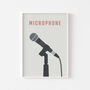 Microphone Print | Dynamic Stage Mic, thumbnail 7 of 9