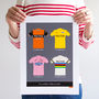 Eddy Merckx Jerseys, Cycling Art Print, thumbnail 2 of 4
