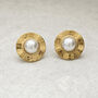 Halo Pearl Earrings, thumbnail 4 of 6