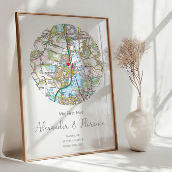 The Place We Met Ordnance Survey Landranger Personalised Map Print Couples Valentines Gift, 6 of 12